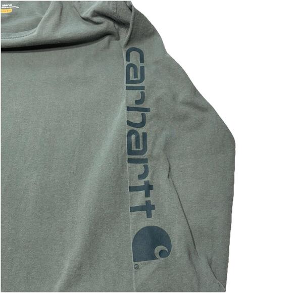 Carhartt Shirt Women Med (8-10) Graphic Logo Gorpcore Balsam Green 103401 G02 - Picture 4 of 7